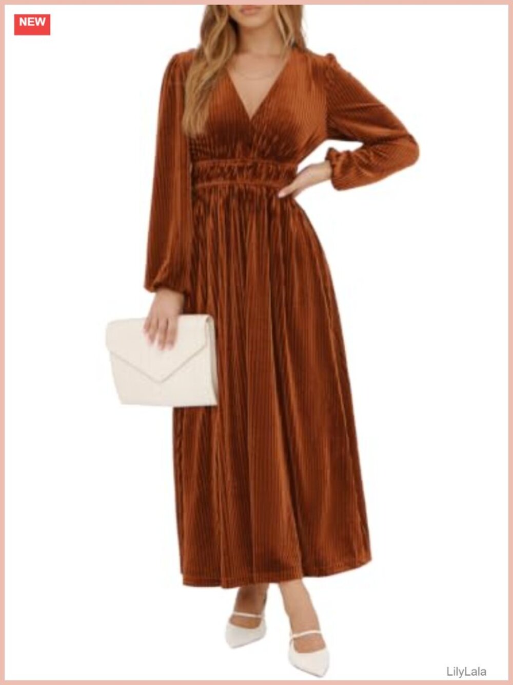 Velvet Long Sleeve Maxi Dress Formal Wedding Guest Cocktail Fall Winter